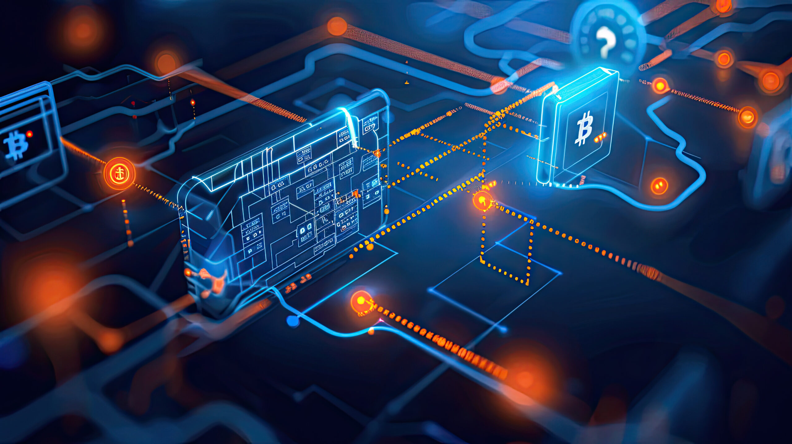 3d rendering blockchain technology scaled